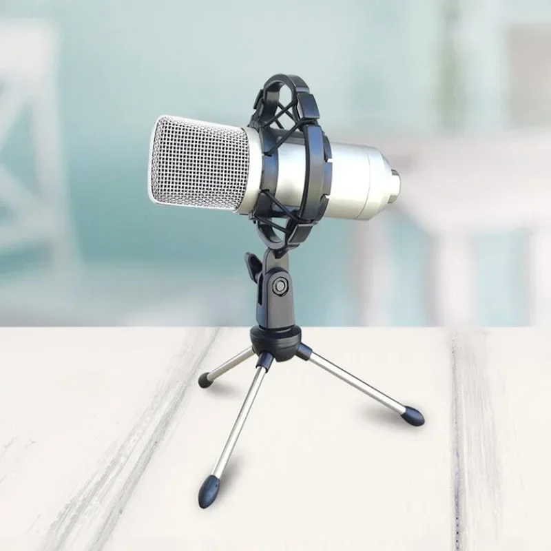 Universal Professional Condenser Microphone Mic Shock Mount Holder Studio Recording Bracket For Large Diaphram Mic Clip Black microphone mount clamp microphone shock mount