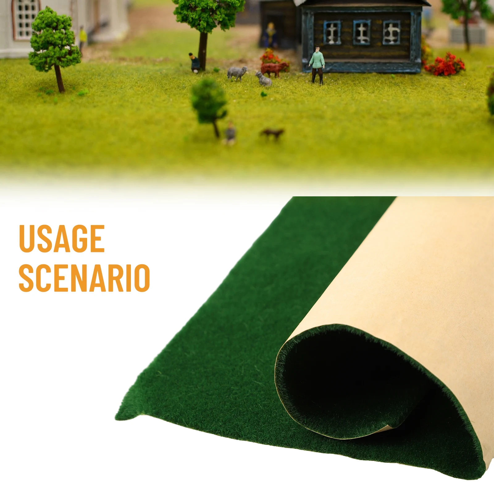 

Model Turf Paper Artificial Lawns Fake Turf Garden Accessories Garden Decoration For Railway & Building Layout