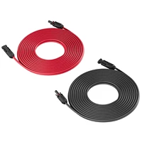 Câble d'extension de fil de panneau solaire, câble PV, évalué à courant continu, 1-10 mètres, 4 mm, 26 mm2, 1000 V/1500 V, avec connecteurs solaires 2