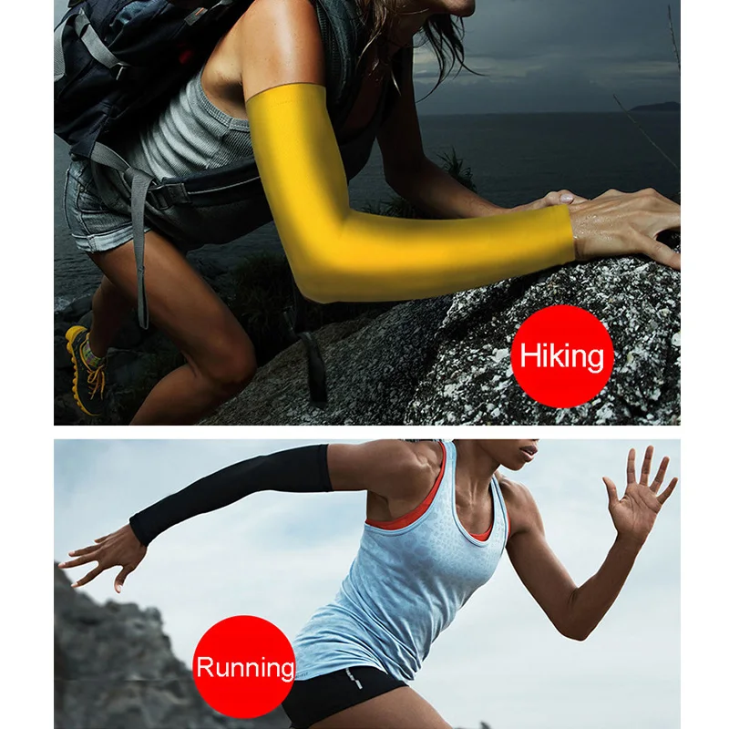 1pcs Elastic Running Cycling Arm Sleeve Anti-Slip Sport Sleeve Uv Solar Basketball Volleyball Sunscreen Hand Arm Warmer