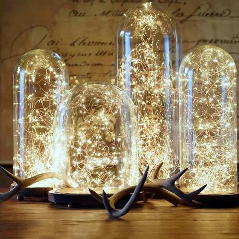 

Copper Wire Battery Box Wedding Decoration Garland Fairy Garden Party Decoration Luce Decorativa Natale String Lights