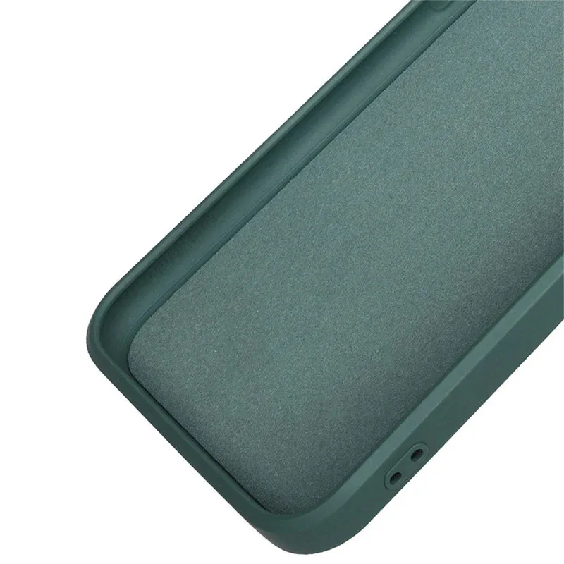Luxury Soft Square Liquid Silicone Phone Case with Camera Protection