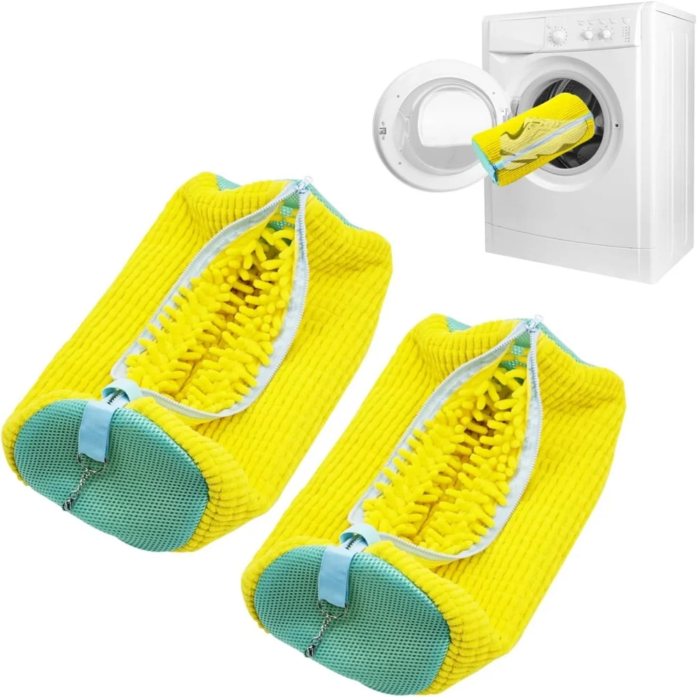 360° Washing Shoes Bag Laundry Sports Tennis Shoes Protector Reusable Net Fluffy Fibers Easily Remove Dirt Washing Friendly Dry 3