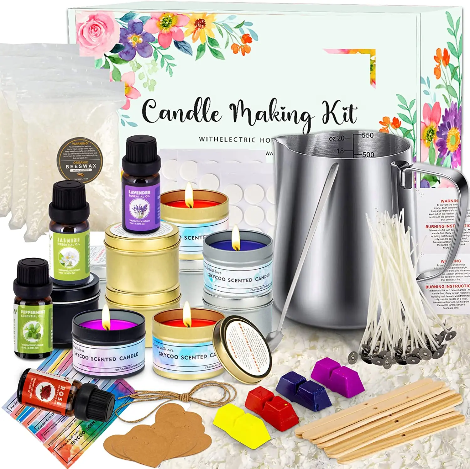 Candle Making Kit, Candle Making Supplies DIY Arts and Crafts Kits for  Adults, Beginners, Kids Including 17.6oz Wax - AliExpress