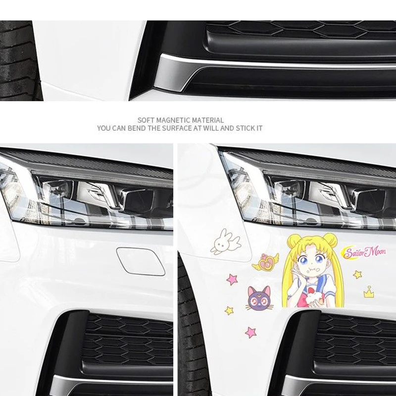 Sailor Cat Moon Auto Interior Stickers Waterproof PVC Studio Ghibli Car  Accessories