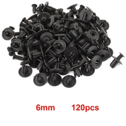 Durable Plastic Rivet Fasteners for Car Fender and Bumper (6mm 120pcs)