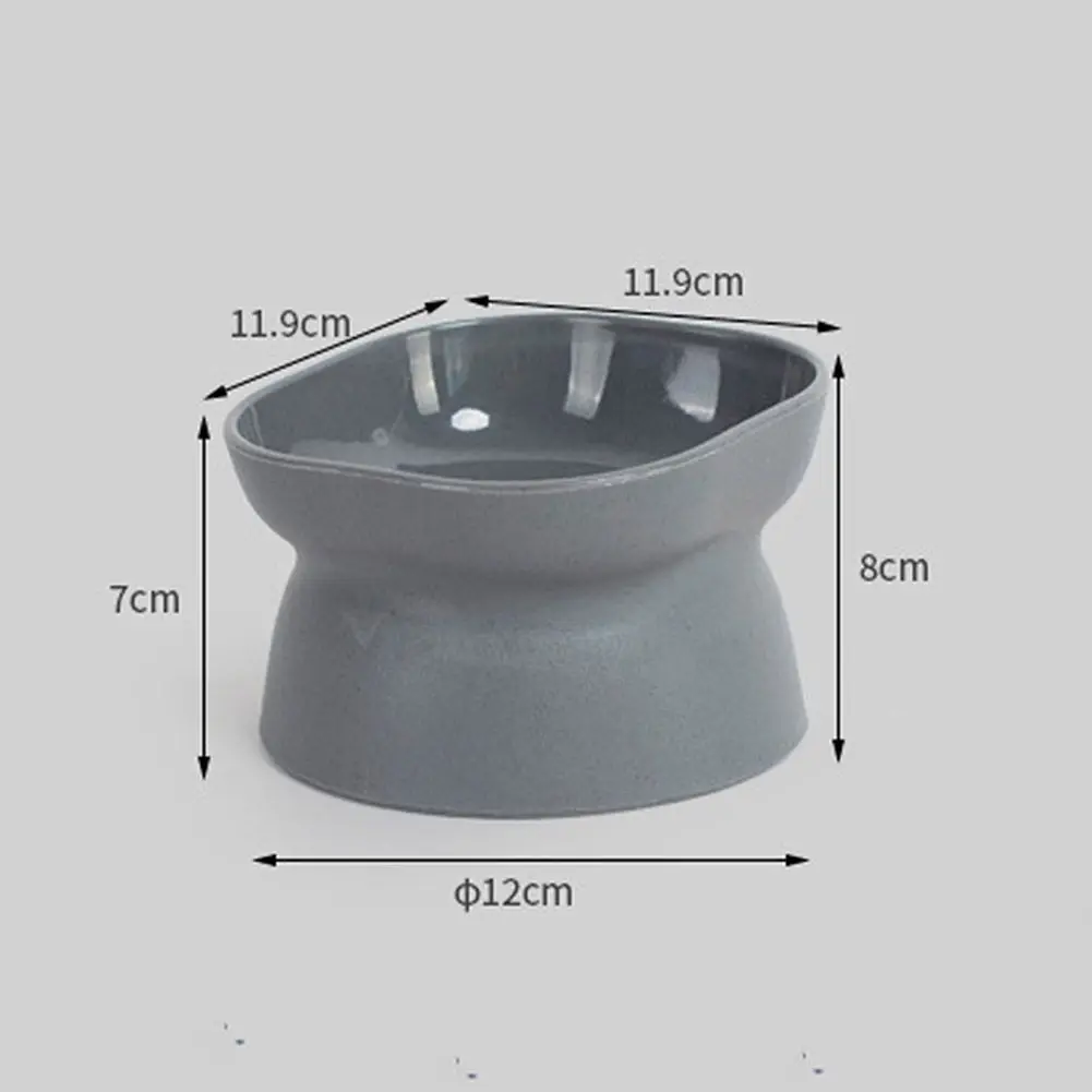 Title 3, Cat Food Bowl Tilted High Foot Cat Bowl Non-Sli...