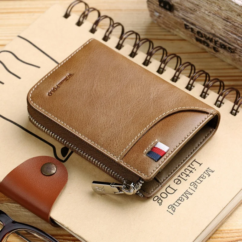 

Emperor Paul Small Leather Card Holder New 2023 Men's Large Capacity Multiple Card Slots Anti-Degaussing Mini High-End Id Holder
