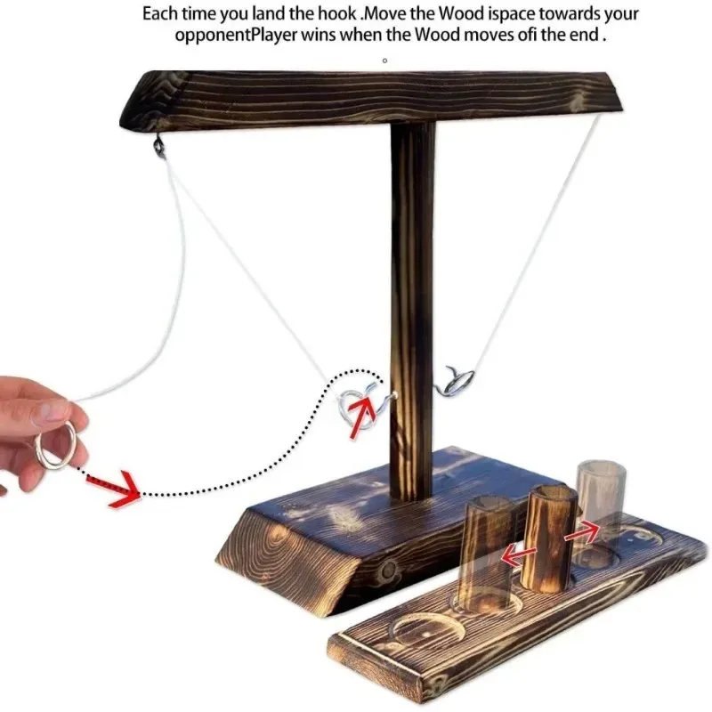 Family Party Ring Toss Game for Adult Children's Toy Fast-paced Bar Drinking Interactive Double Battle Throwing Board Party Game 3