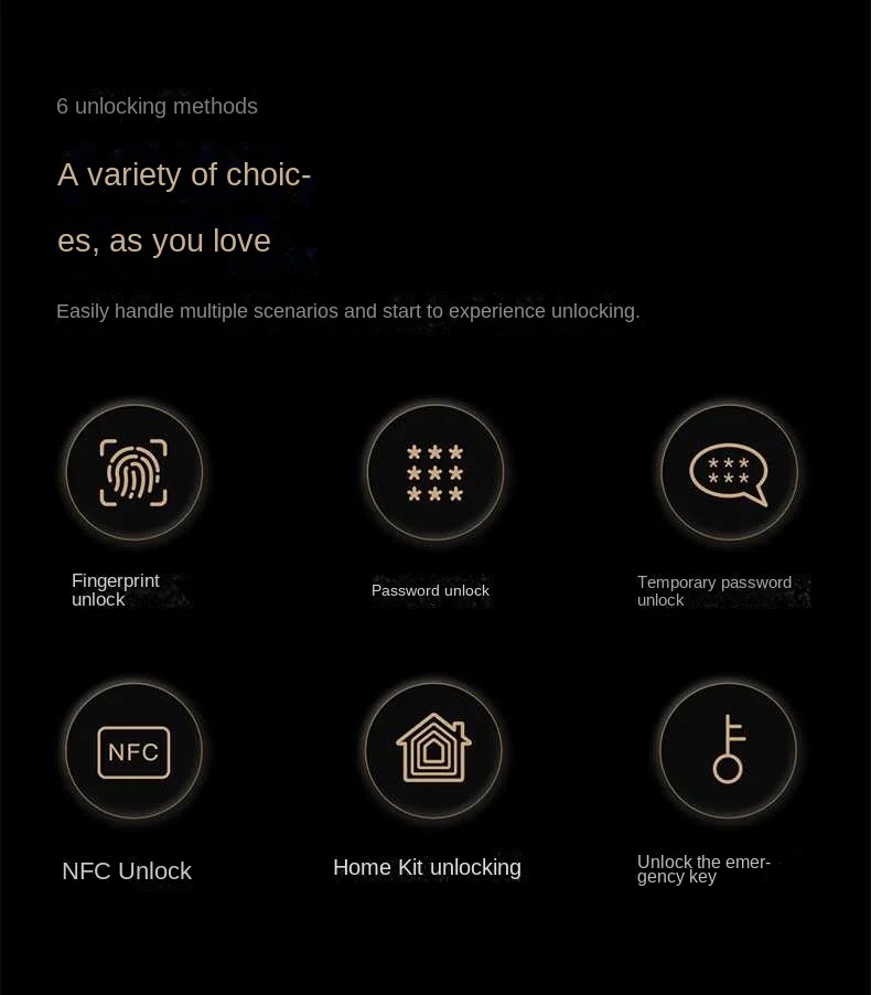Smart Door Lock H100 Automatic Cat Eye Zigbee /Body/Light Sensor NFC Bluetooth F