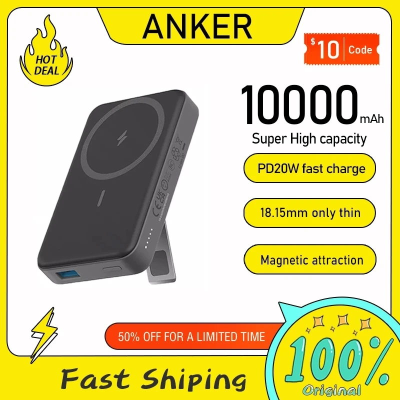 Anker-Batterie externe sans fil 633 (MagGo), 10000mAh, charge