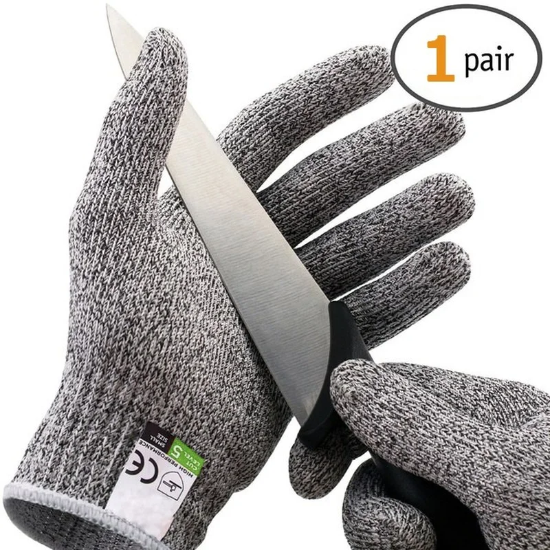 SJZ Sun Run Cut Resistant Glove Chainmail Gloves Food Grade Stainless Steel Cut Proof Metal Mesh Gloves for Butcher Knife Cutting Meat Chefs Oyster