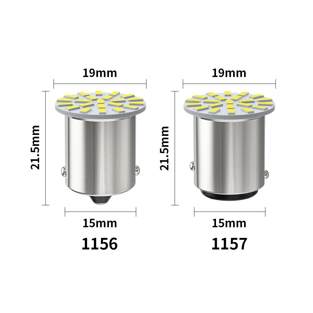 10pcs 12V/24V LED 전구 1156 BA15S R5W R10W 1157 BAY15D 3014 22 SMD 트럭 방향 지시등 주간 러닝 램프 6000K 화이트