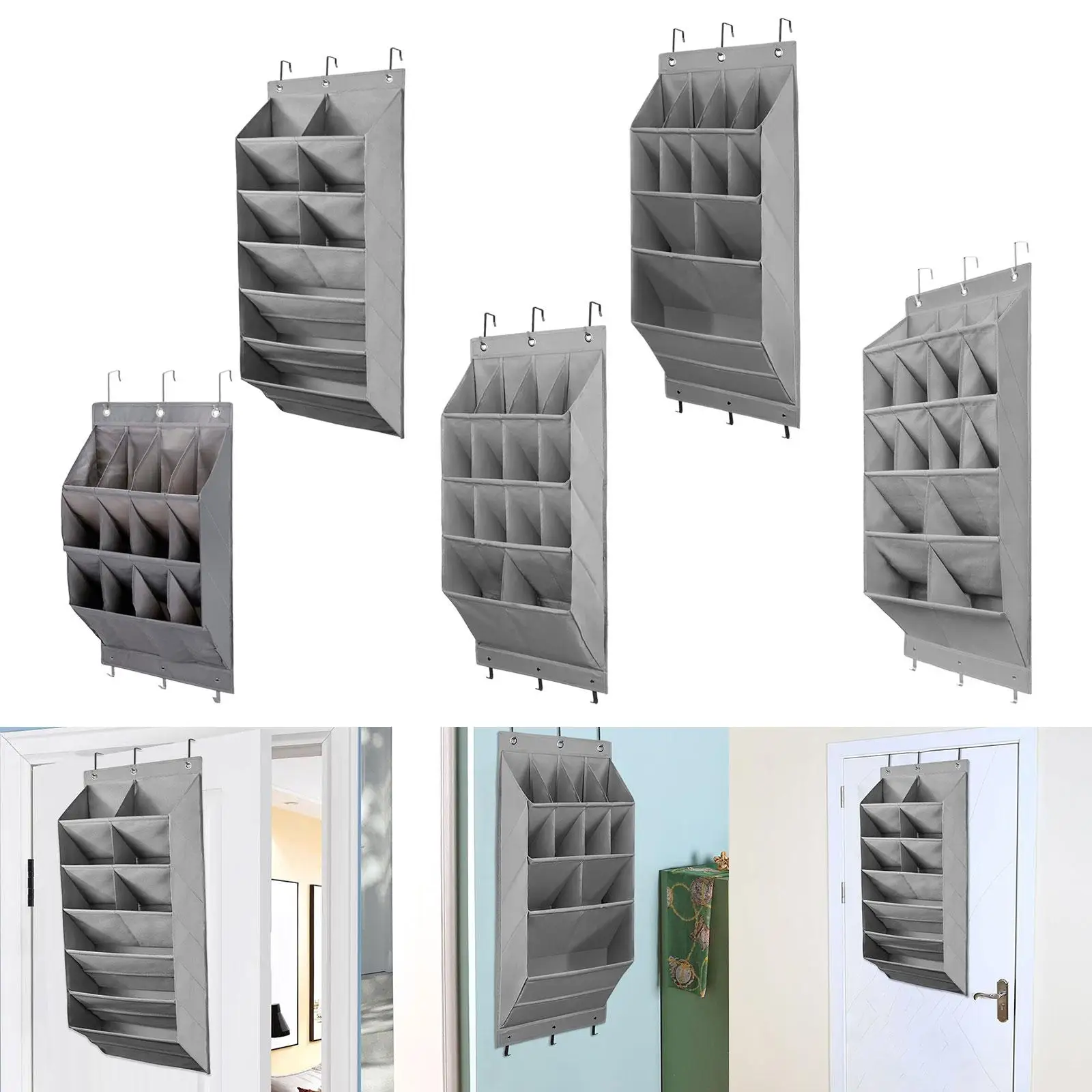 Hanging Shoe Organizer for Door Resuable for Kids Adults Deep Pockets Door Shoe Rack for Towels Toys Hats Clothing Baby Items