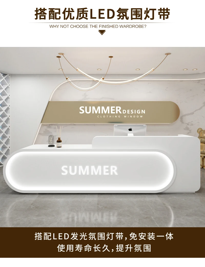 Description Picture 6 of itemExecutive Shop Reception Desks Mobile Pulpit Futuristic Service Reception Desks Cashier Mesa De Escritorio Modern Furniture