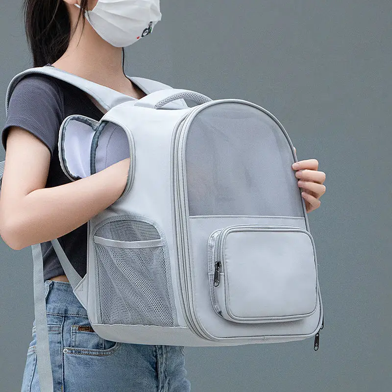 Pet Bag Cat Bag Go Out Portable Breathable Go Out Double Shoulder Backpack Portable Large Capacity Expandable Cat Carrier
