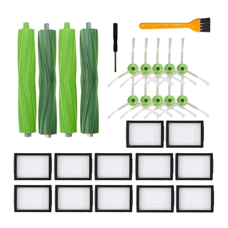 

Replacement Parts For Irobot Roomba E5 E6 E7 I7 I7+ Vacuum Cleaner,Replenishment Kit Filter Brush Roller Side Brushes
