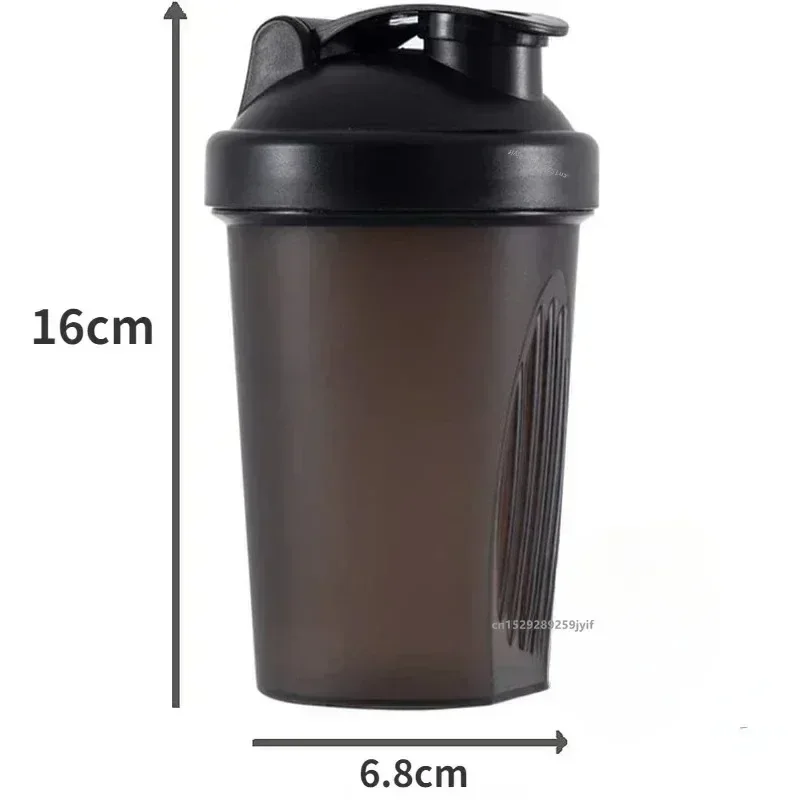 Shaker Bottle 400ML Shaker Bottle with Stainless Ball BPA Free Plastic Protein Shakes Leakproof for Powder Workout Gym Sport