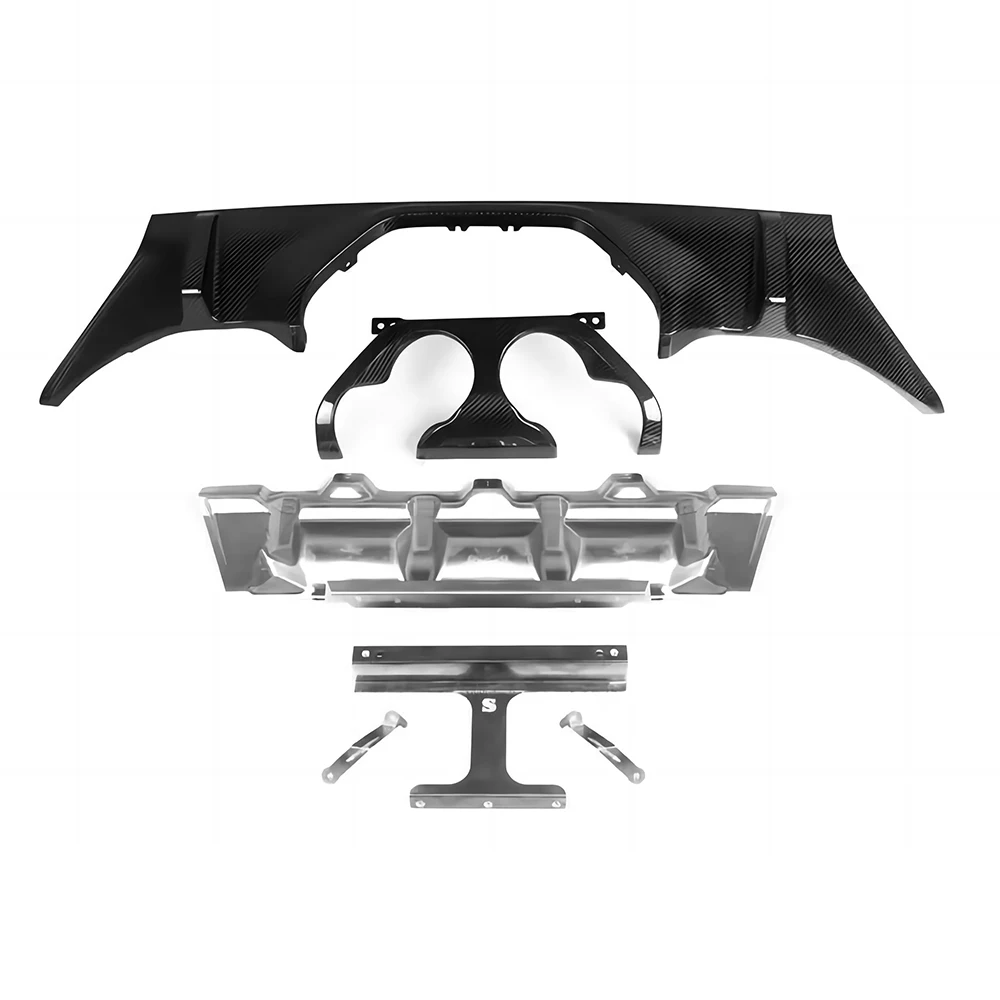 

Сухой диффузор для заднего бампера из углеродного волокна Средний диффузор для губ для BMW 23 дюйма G87 M2 Coupe МП стильная пластина выход с кронштейном из титанового сплава