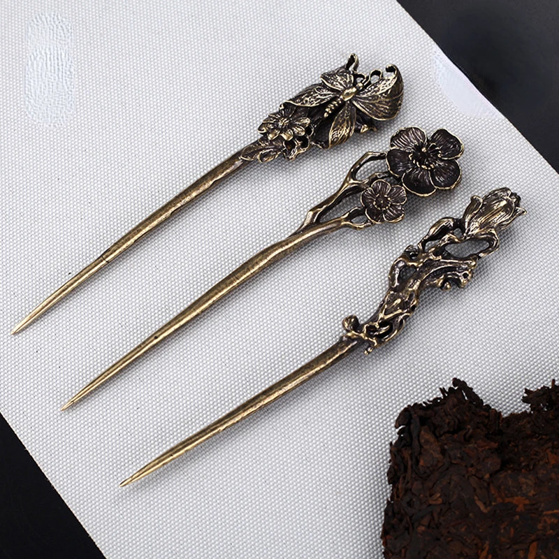 

Copper Tea Knife Tea Needle Kung Fu Tea Ceremony Home Chinese Puer Tea Knife Prying Handmade Green Tea Cone caja de te Teaware