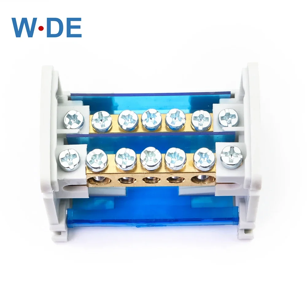 1 Pc Din Rail Terminal Block WDH207 Power Distribution Box Modular Screw Connection Block Universal Electric Wire Junction Box din rail terminal block