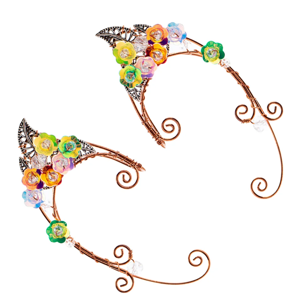 

Elf Ear Cuffs Elven Earrings Hollowed Aluminum Ear Clip Wedding Accessories Cosplay Fairy Eardrop for Women Girls Party