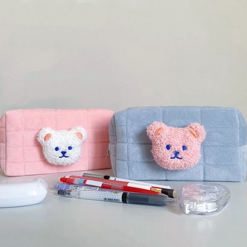 Cute Bear Baby Toiletry Bag Make Up Cosmetic Bags Portable Diaper Pouch Baby Items Organizer Reusable Cotton Cluth Bag For Mommy