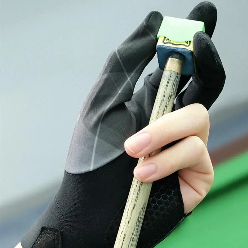 Billiard Gloves Billiards Glove left / right Hand Three Finger Elasticity Snooker Billiard Glove Stickers Billiard Training Gloves Accessories
