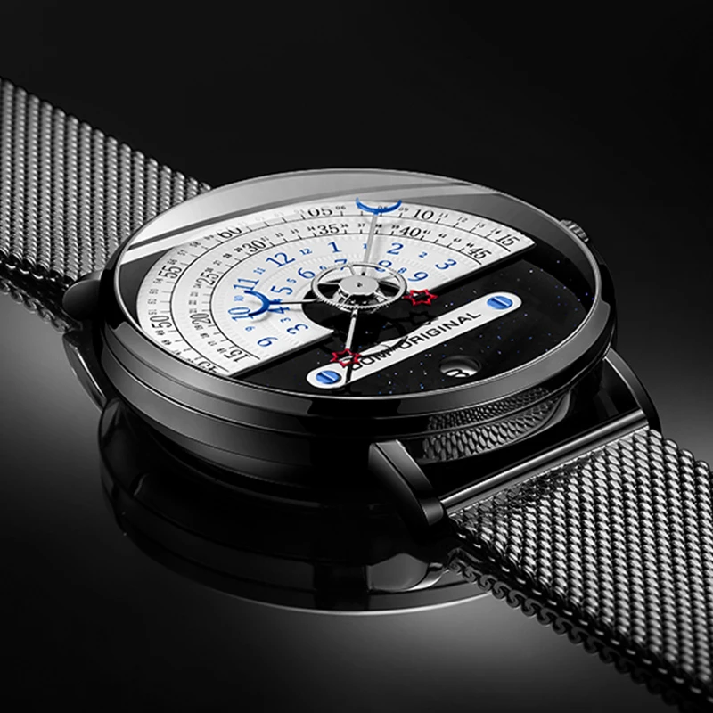 DOM 1288 NEW Men's Quartz Watch Fashion Creative Luxury Leather