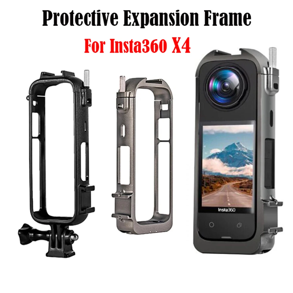

For Insta360 X4 Metal Rabbit Cage Frame Insta 360 X4 Camera Protective Expansion Frame Case Plastic Border Camera Accessories