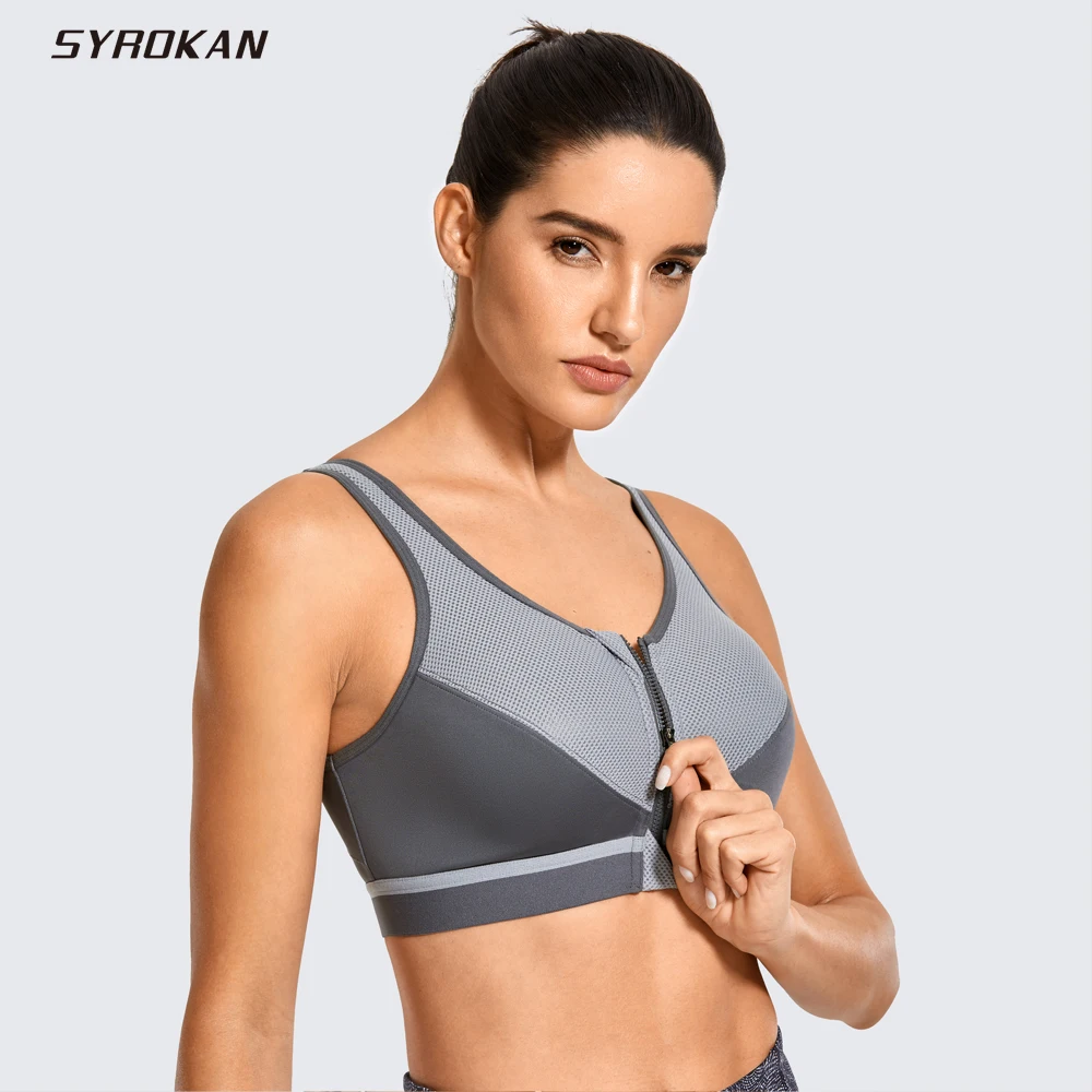 Buy SYROKAN High Impact Sports Bras for Women Full Coverage Shock