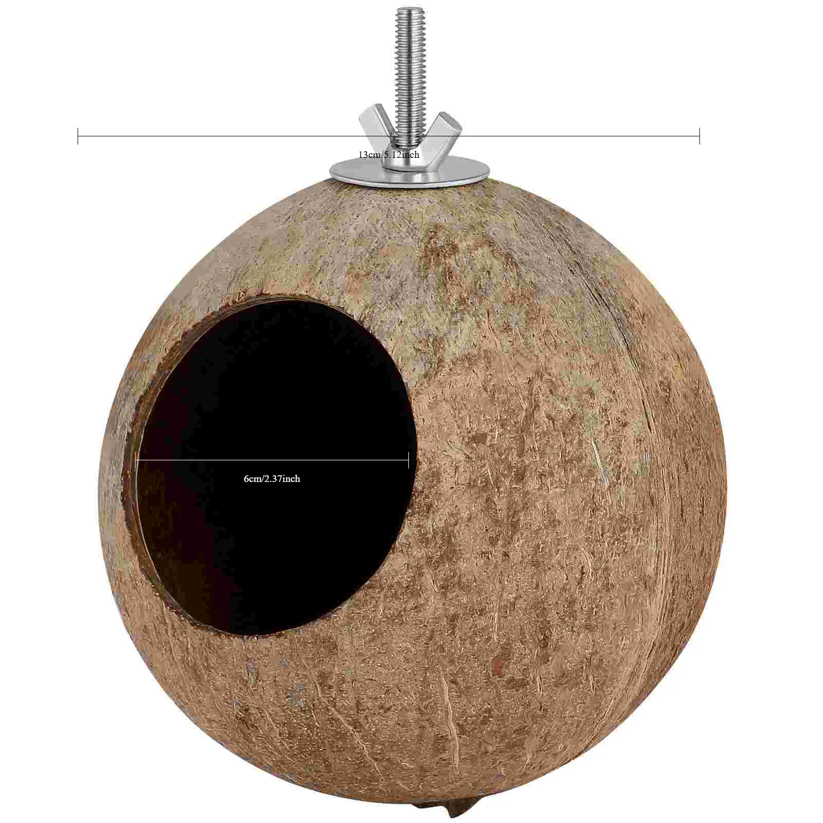 Bird Cage Cages Pet Birds Nest Hanging The Bird's Coconut Shell for Bamboo Wooden Baby Bird House Cage Nest