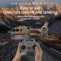 Coolbank 1/36 Scale EC135 6CH RC Helicopter W/ 6-Axis Gyro 3D/6G RC Flying Aircraft Model One Key Take Off/Landing Aircraft Boys 2