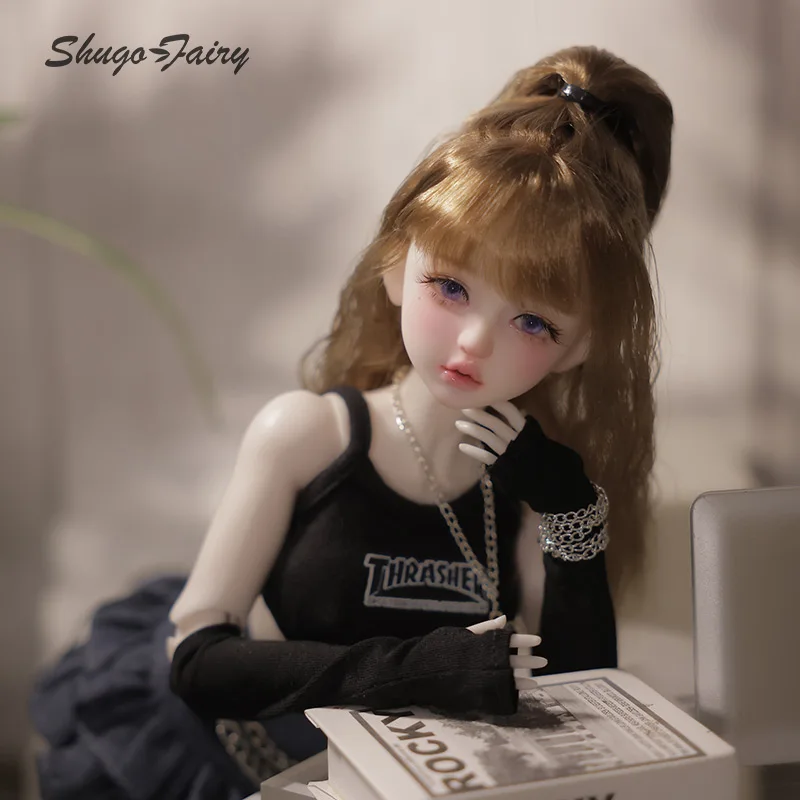 Shuga 妖精 1/4 パール BJD 人形新デザイン恋人ガーリー顔肉脚 BJD