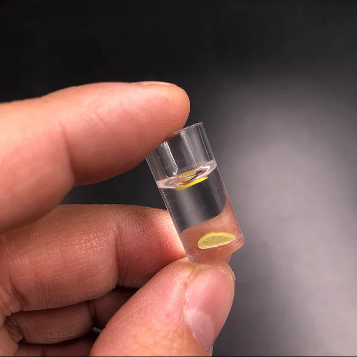 

1/6 Scale Mini Plastic Lemonade Lime Juice Cup Model for 12''Figures DIY Accessories