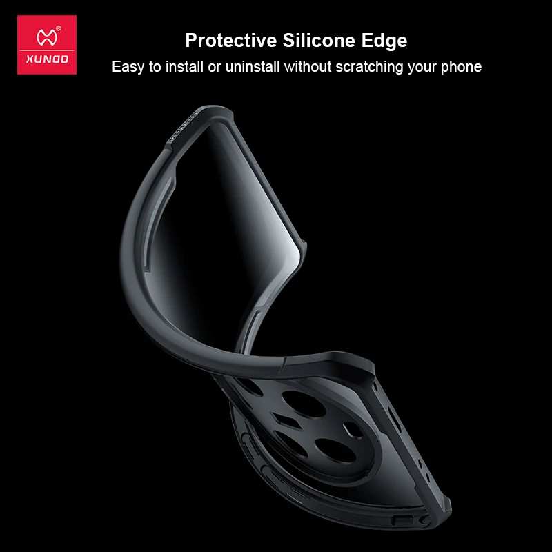Xundd Shockproof Frosted Transparent Phone Case with Lens Protection
