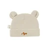 Personalized Baby Name Newborn Organic Cotton Beanie with Ears Unisex Breathable Hat Gift 0-6M Infant Daily Cap 3