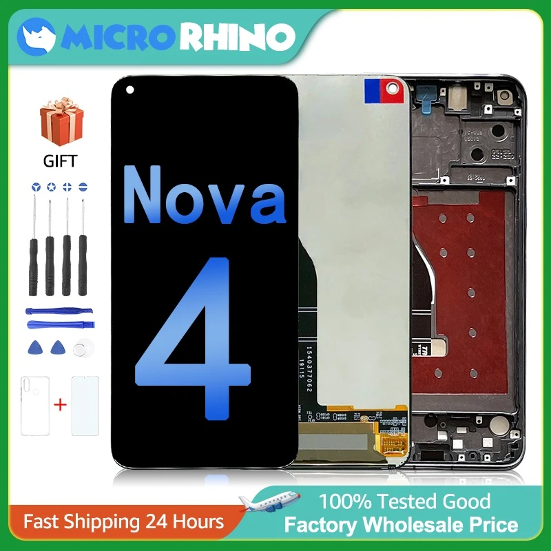 

6.4 Inch Display For Huawei Nova 4 LCD VCE-AL00 VCE-TL00 VCE-L22 Touch Screen Digitizer Assembly Parts Replacement