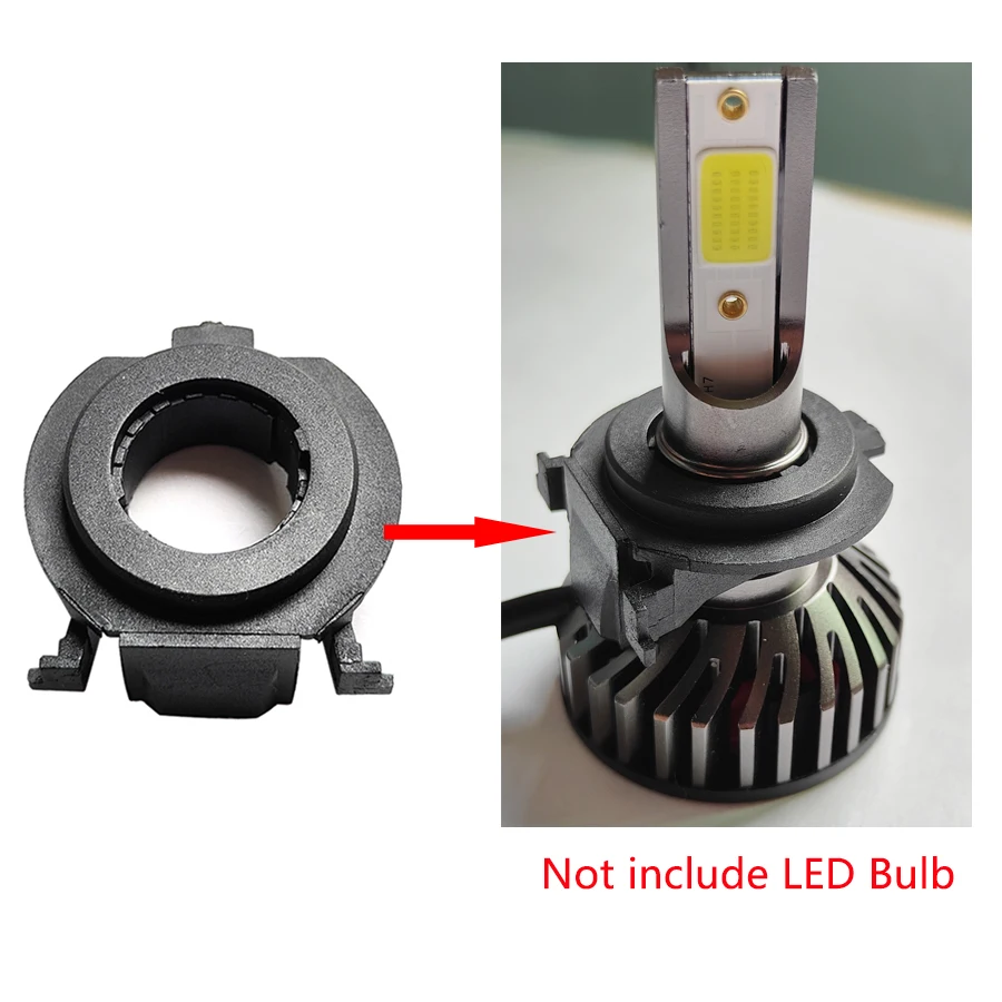NHAUTP H7 LED 어댑터 거치대, 포커스 MK3 2015 2017 피아트 500 랜드로버 디스커버리 헤드라이트 램프 베이스 브래킷, 세트당 3 개
