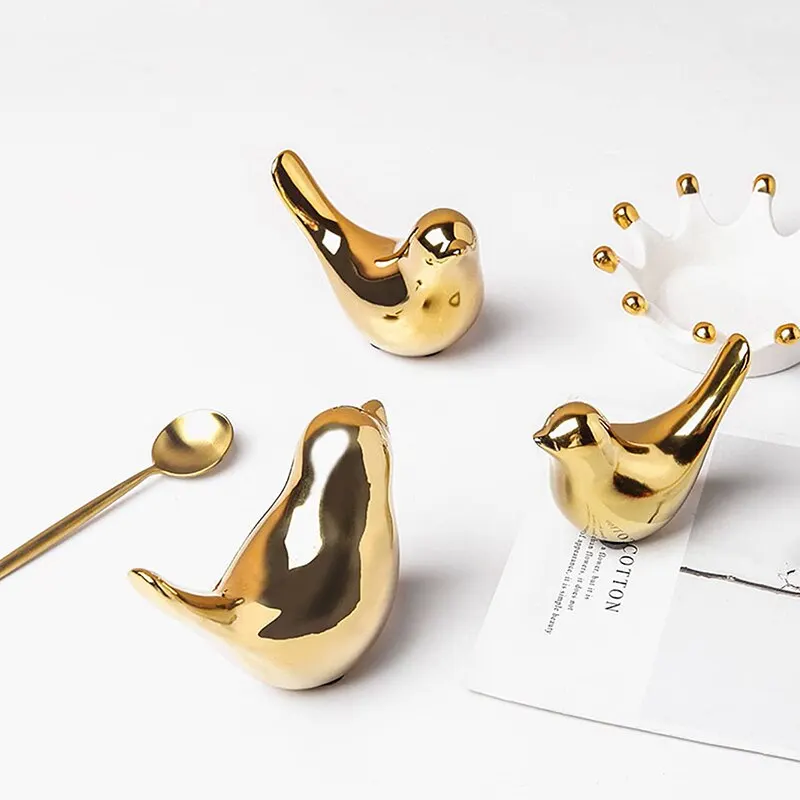 1 Piece, Modern Simple Gold Plated Bird Decoration 3
