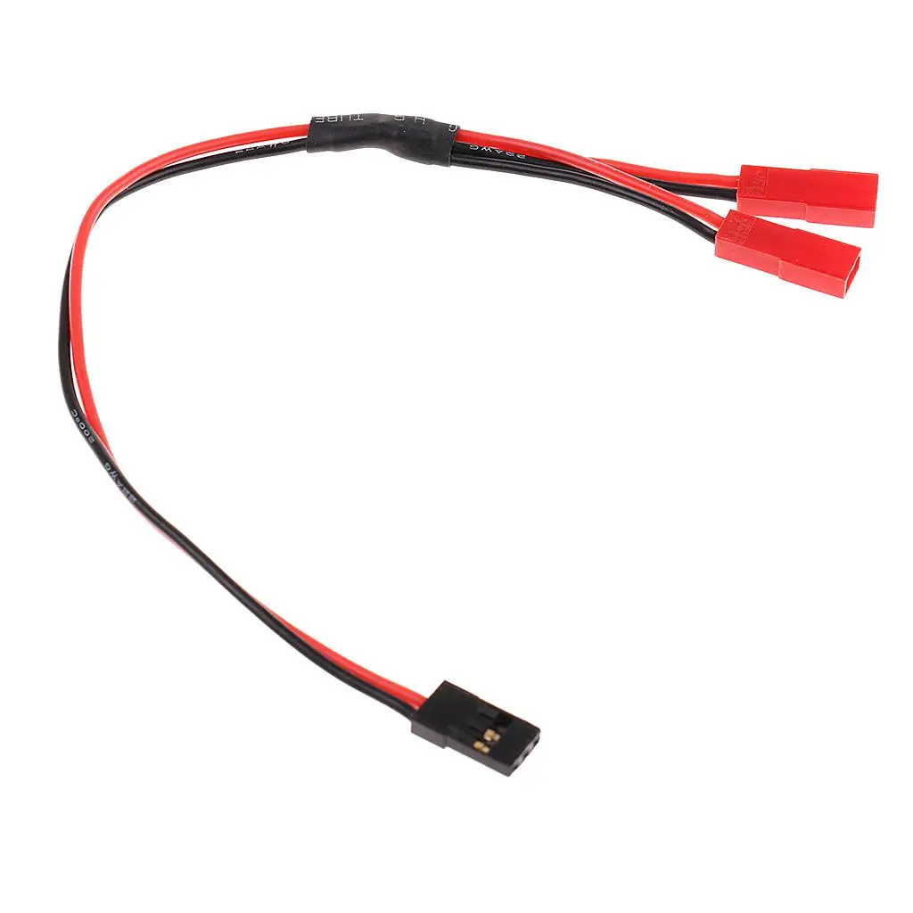 Câble adaptateur Y JR mâle vers JST femelle 20AWG 23cm RC