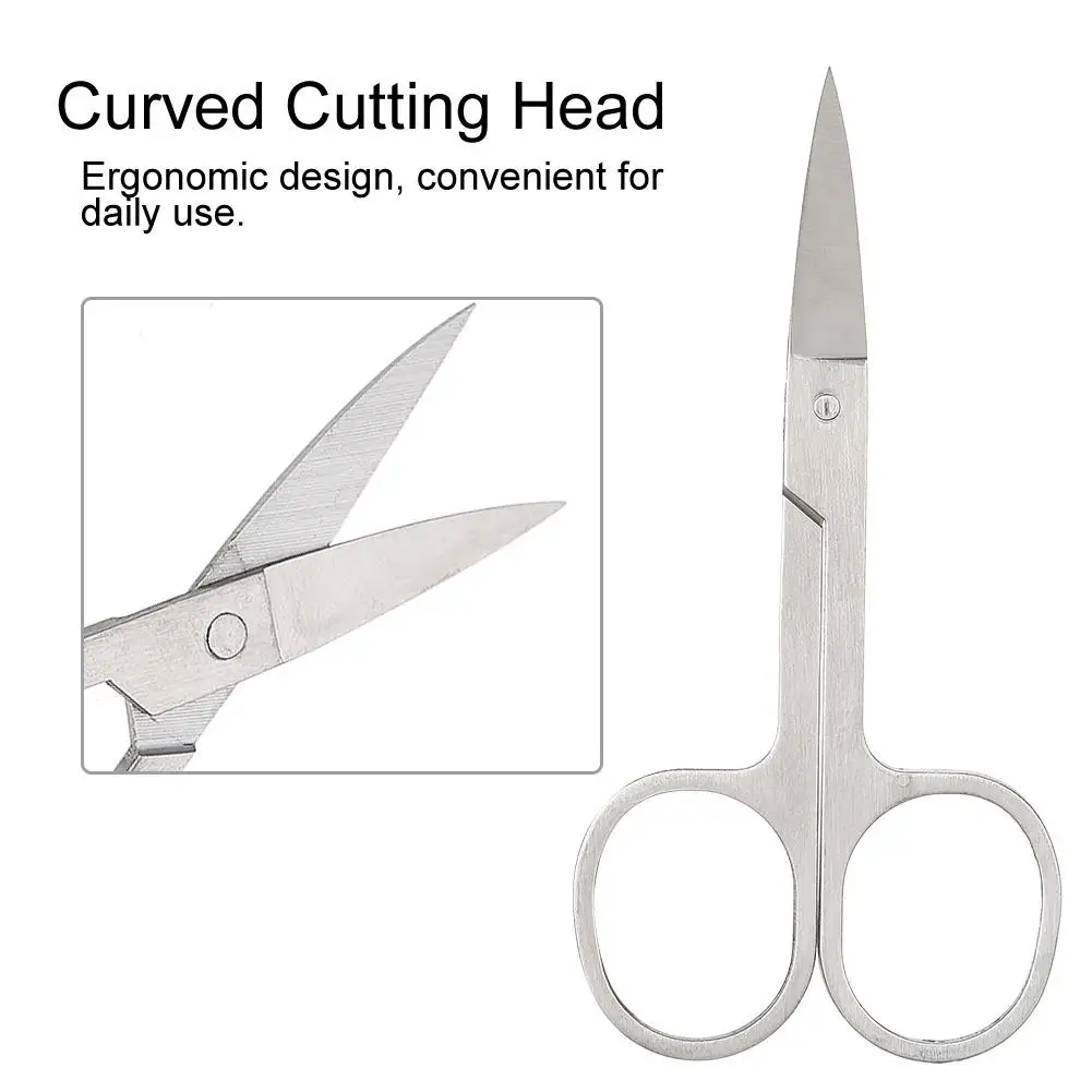 Professional Stainless Steel Eyelash & Eyebrow Scissors - Precision Makeup Tool for Beauty and Beard Grooming 3