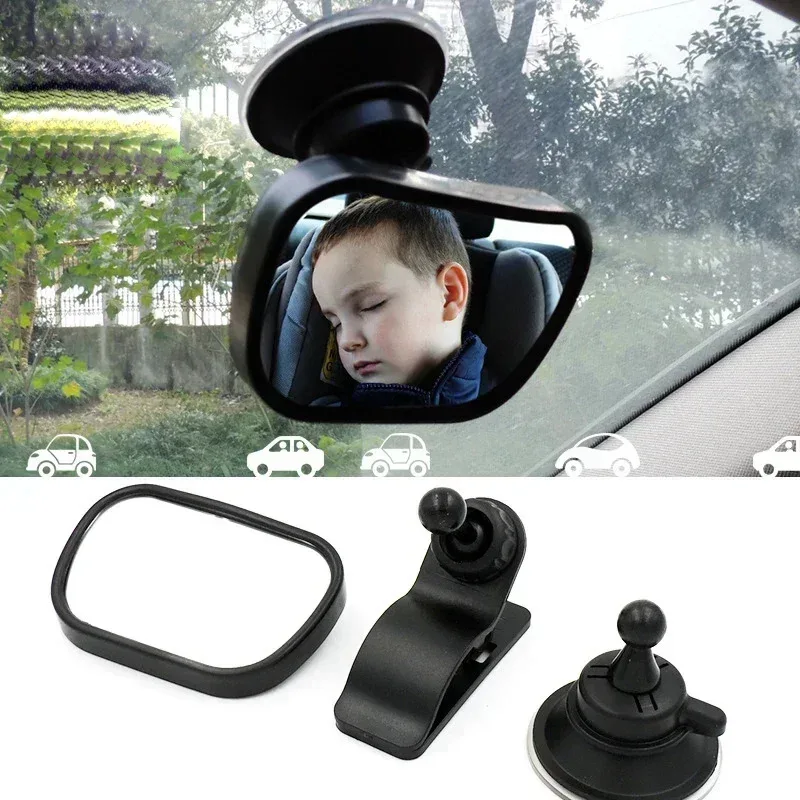 Adjustable Car Baby Rearview Mirror 2 in 1 Mini Safety Child Kids Convex View Car Mirror