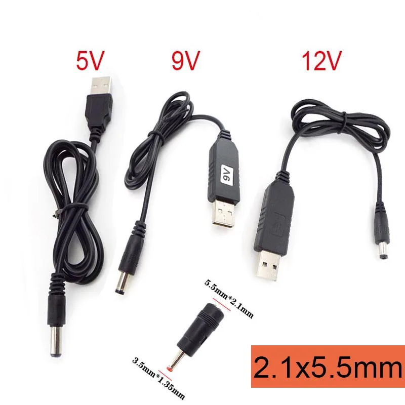 DC 5V TO 12V USB to DC 5.5*2.1mm Cable DC-DC Boost Conerter Step-up Voltage  Power Supply Module for Wifi Router mobile power - AliExpress