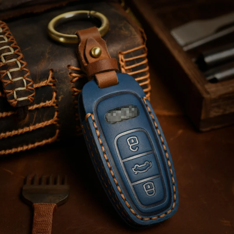 Premium Genuine Leather Key Holder - Handmade Cowhide Protector