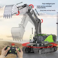 Multifunctional Engineering Vehicle Screw Drive Infinite Rotation Alloy Excavator 1:14 Engineering Vehicle Modified Toy Male 1