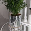 Disco Ball Planter Pot with Drainage Hole Ceramics Mirror Disco Ball Vase Plant Pot Flower Pot Flat Base Mirror Disco Ball Vase 1