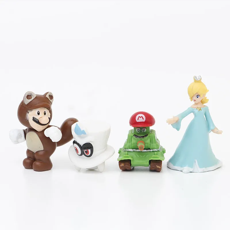 12Pcs/24Pcs/48Pcs Super Mario Bros Action Figures Kawaii Bowser Anime  Figure with Storage Bag for Children Toys Gifts