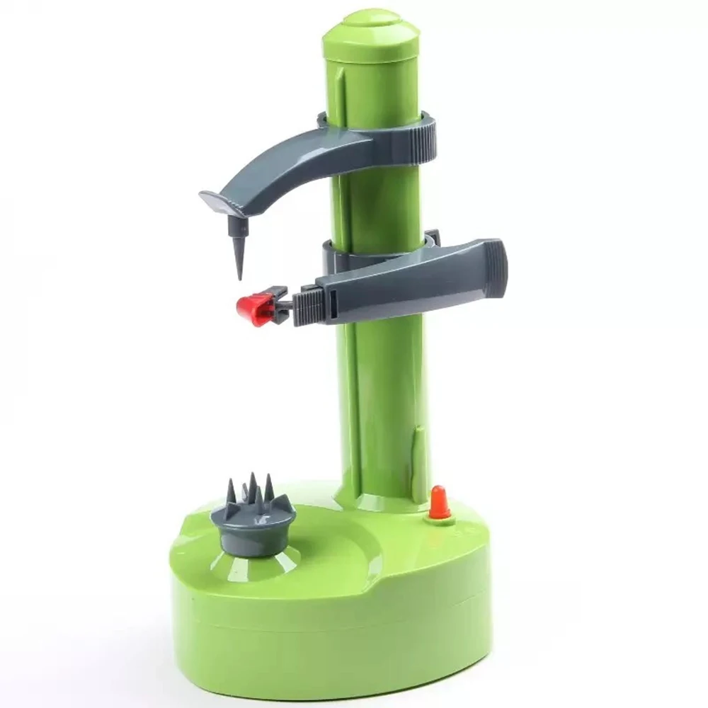 Upgraded Package Electric Spiral Apple Peeler Cutter Slicer Fruit Potato Automatic Battery Operated Peeler Machine Kitchen Tools