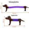 4pcs Sensory Toys for Kids, 4Pcs Pop Tubes Spring Dog, Stress Relief Pop Tubes,Birthday Presents, Toys For Children 3
